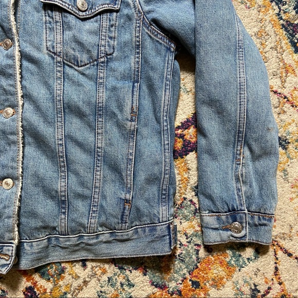 ❄️ Topman / ASOS Winter Sherpa Style Lined Denim / Jean Jacket ❄️ - Picture 3 of 16